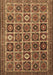 Machine Washable Persian Brown Traditional Rug, wshtr3218brn