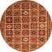 Machine Washable Persian Orange Traditional Area Rugs, wshtr3218org