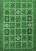 Machine Washable Persian Emerald Green Traditional Area Rugs, wshtr3218emgrn