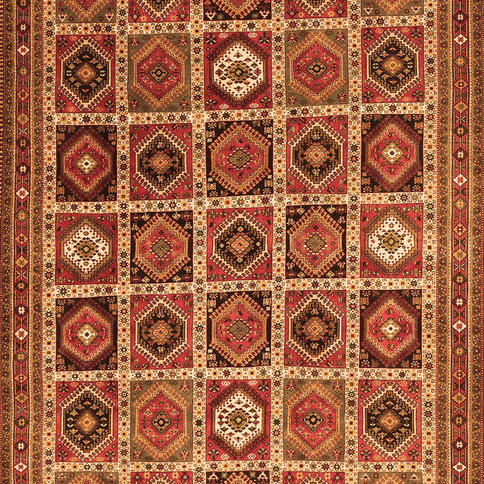 Serging Thickness of Machine Washable Persian Orange Traditional Area Rugs, wshtr3218org