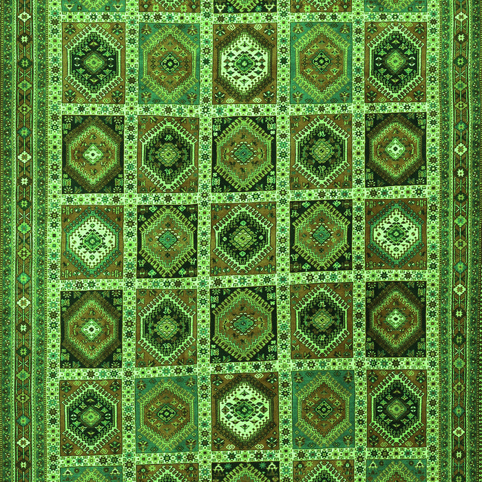 Serging Thickness of Machine Washable Persian Green Traditional Area Rugs, wshtr3218grn