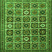 Round Machine Washable Persian Green Traditional Area Rugs, wshtr3218grn