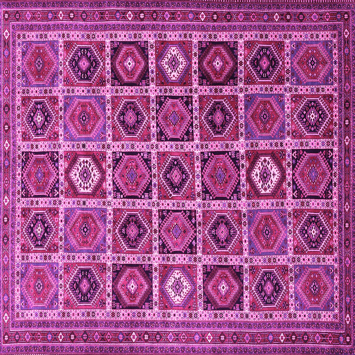 Square Persian Pink Traditional Rug, tr3218pnk