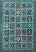 Machine Washable Persian Light Blue Traditional Rug, wshtr3218lblu