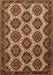 Machine Washable Persian Brown Traditional Rug, wshtr3219brn