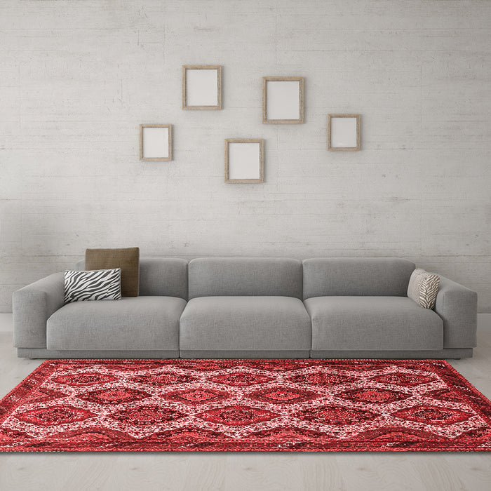 Traditional Red Washable Rugs