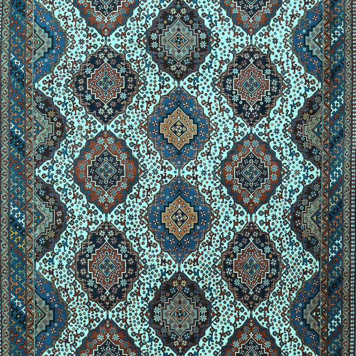 Machine Washable Persian Light Blue Traditional Rug, wshtr3219lblu