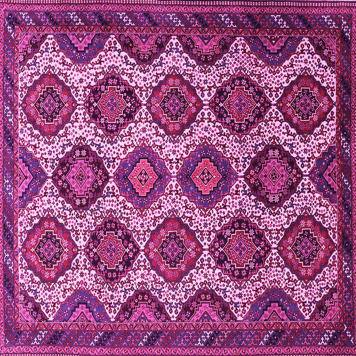 Square Persian Pink Traditional Rug, tr3219pnk