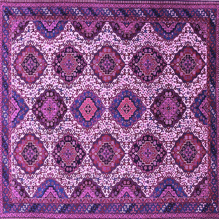 Square Persian Purple Traditional Rug, tr3219pur