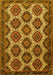 Machine Washable Persian Yellow Traditional Rug, wshtr3219yw