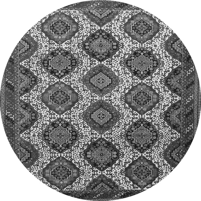 Machine Washable Persian Gray Traditional Rug, wshtr3219gry