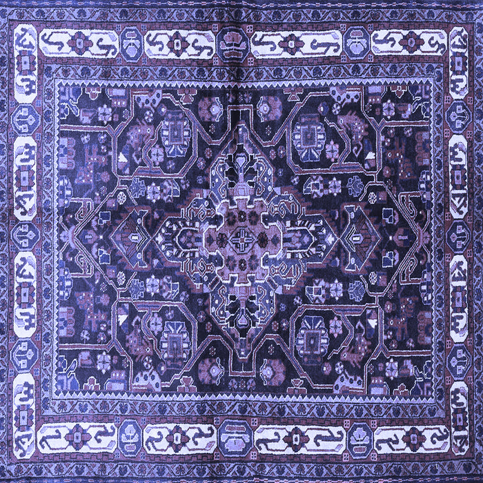 Square Persian Blue Traditional Rug, tr321blu