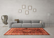 Machine Washable Persian Orange Traditional Area Rugs in a Living Room, wshtr321org