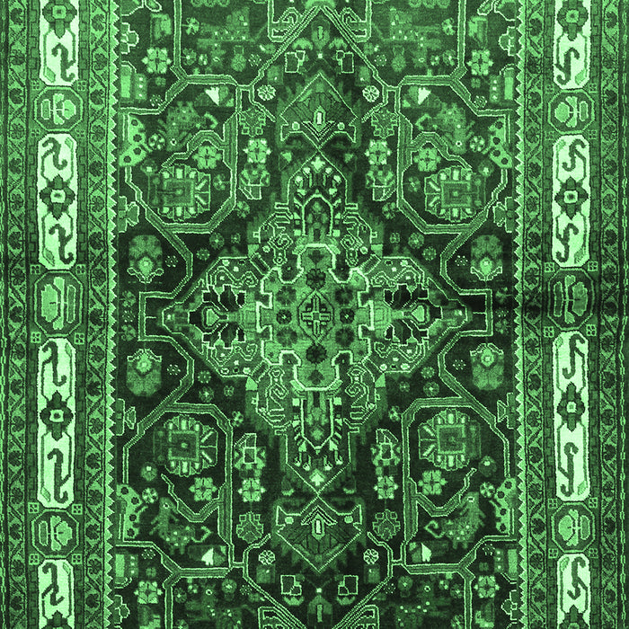 Machine Washable Persian Emerald Green Traditional Area Rugs, wshtr321emgrn