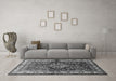 Machine Washable Persian Gray Traditional Rug in a Living Room,, wshtr321gry