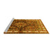 Sideview of Machine Washable Persian Yellow Traditional Rug, wshtr321yw