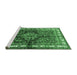 Sideview of Machine Washable Persian Emerald Green Traditional Area Rugs, wshtr321emgrn