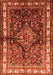 Serging Thickness of Machine Washable Persian Orange Traditional Area Rugs, wshtr321org