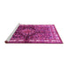 Sideview of Machine Washable Persian Pink Traditional Rug, wshtr321pnk