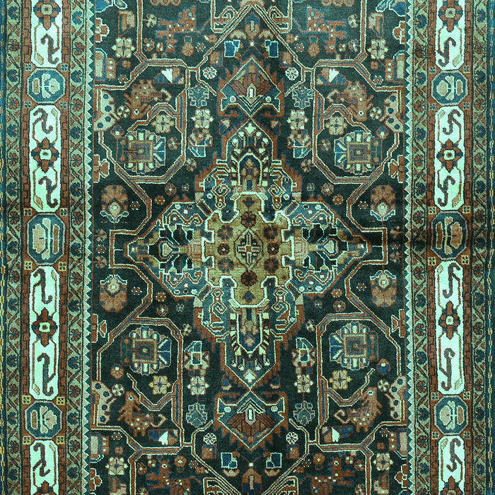 Machine Washable Persian Turquoise Traditional Area Rugs, wshtr321turq