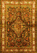 Machine Washable Persian Yellow Traditional Rug, wshtr321yw