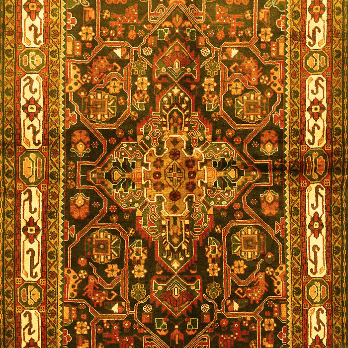Machine Washable Persian Yellow Traditional Rug, wshtr321yw