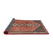 Sideview of Traditional Orange Salmon Pink Persian Rug, tr3220