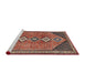 Sideview of Machine Washable Traditional Orange Salmon Pink Rug, wshtr3220