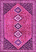 Machine Washable Persian Pink Traditional Rug, wshtr3220pnk