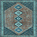 Square Persian Light Blue Traditional Rug, tr3220lblu