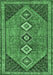 Machine Washable Persian Emerald Green Traditional Area Rugs, wshtr3220emgrn