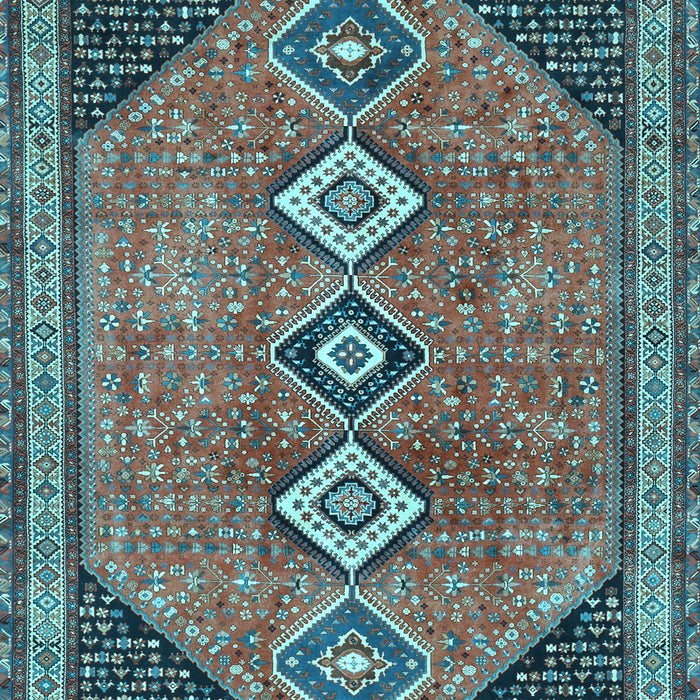 Machine Washable Persian Light Blue Traditional Rug, wshtr3220lblu