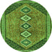 Machine Washable Persian Green Traditional Area Rugs, wshtr3220grn