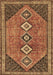 Machine Washable Persian Brown Traditional Rug, wshtr3220brn