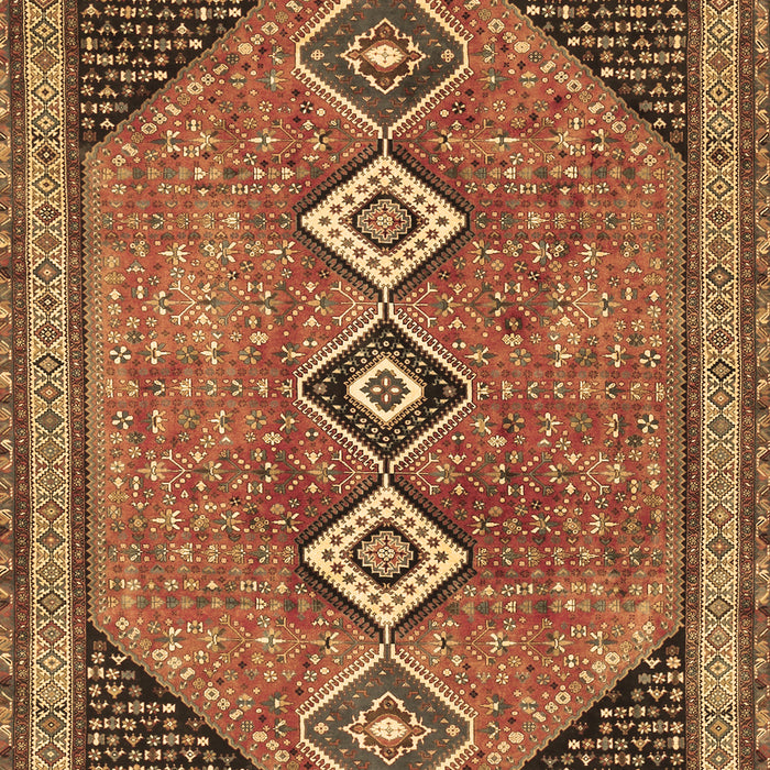 Machine Washable Persian Brown Traditional Rug, wshtr3220brn