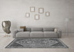 Machine Washable Persian Gray Traditional Rug in a Living Room,, wshtr3220gry