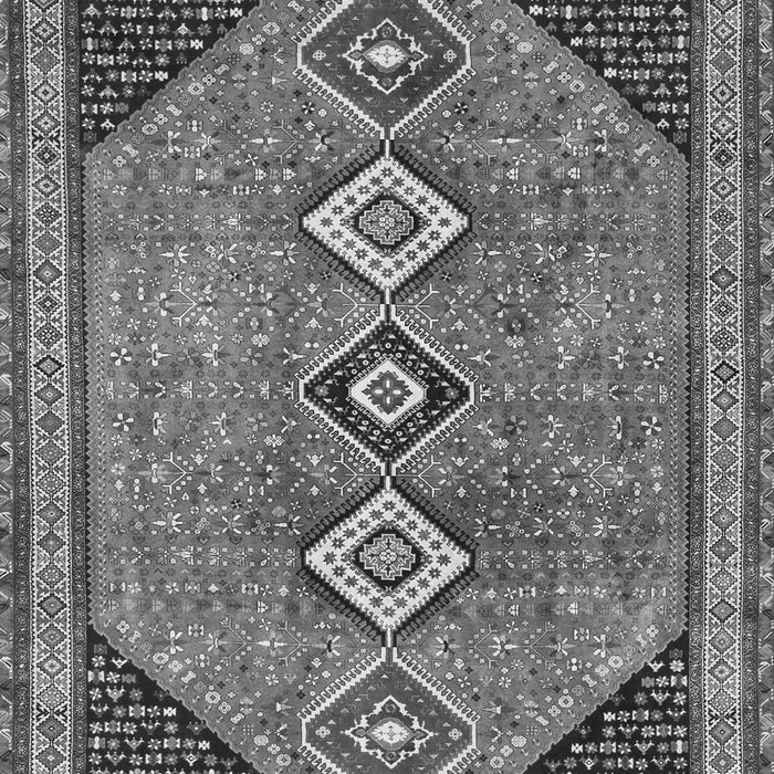 Serging Thickness of Machine Washable Persian Gray Traditional Rug, wshtr3220gry