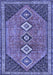 Machine Washable Persian Blue Traditional Rug, wshtr3220blu