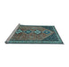 Sideview of Machine Washable Persian Light Blue Traditional Rug, wshtr3220lblu