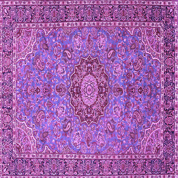 Square Medallion Purple Traditional Rug, tr3221pur