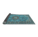 Sideview of Medallion Light Blue Traditional Rug, tr3221lblu