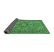 Sideview of Medallion Emerald Green Traditional Rug, tr3221emgrn