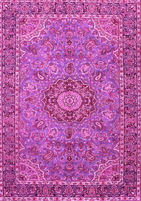 Medallion Pink Traditional Rug, tr3221pnk