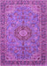 Machine Washable Medallion Purple Traditional Area Rugs, wshtr3221pur