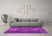 Machine Washable Persian Pink Traditional Rug in a Living Room, wshtr3222pnk