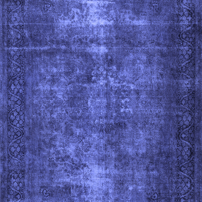 Machine Washable Persian Blue Traditional Rug, wshtr3222blu