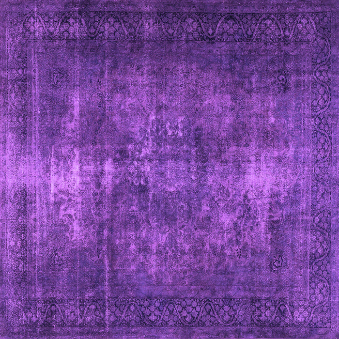 Square Machine Washable Persian Purple Traditional Area Rugs, wshtr3222pur