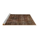 Sideview of Machine Washable Traditional Sienna Brown Rug, wshtr3223