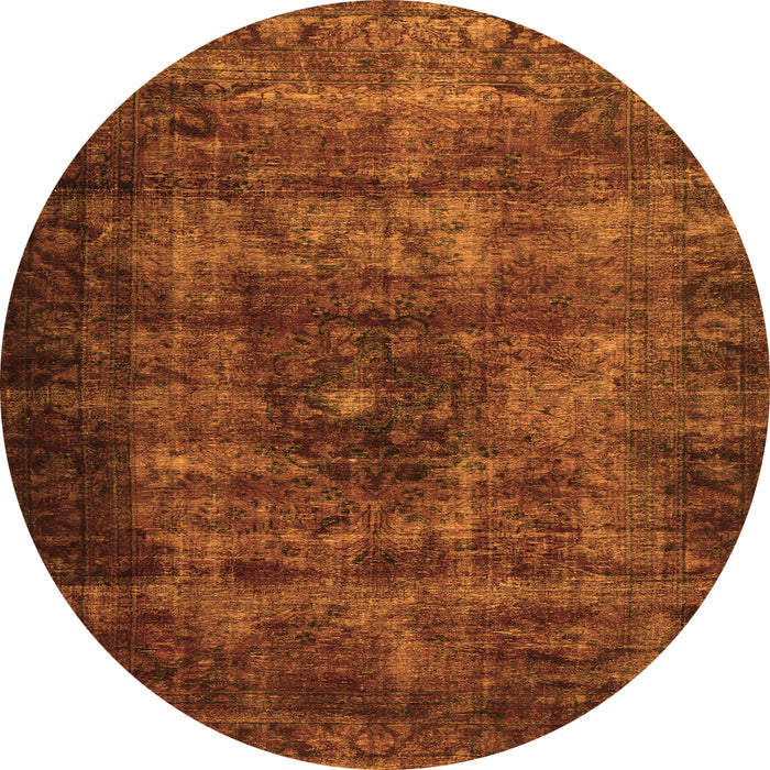 Square Persian Orange Traditional Rug, tr3223org