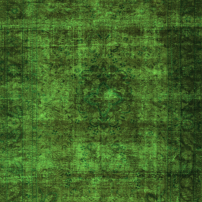 Serging Thickness of Machine Washable Persian Green Traditional Area Rugs, wshtr3223grn